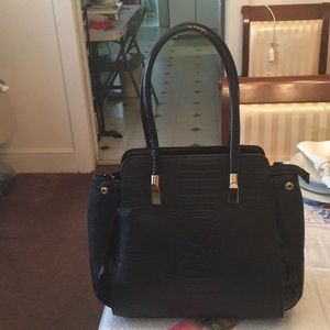 Black croc purse